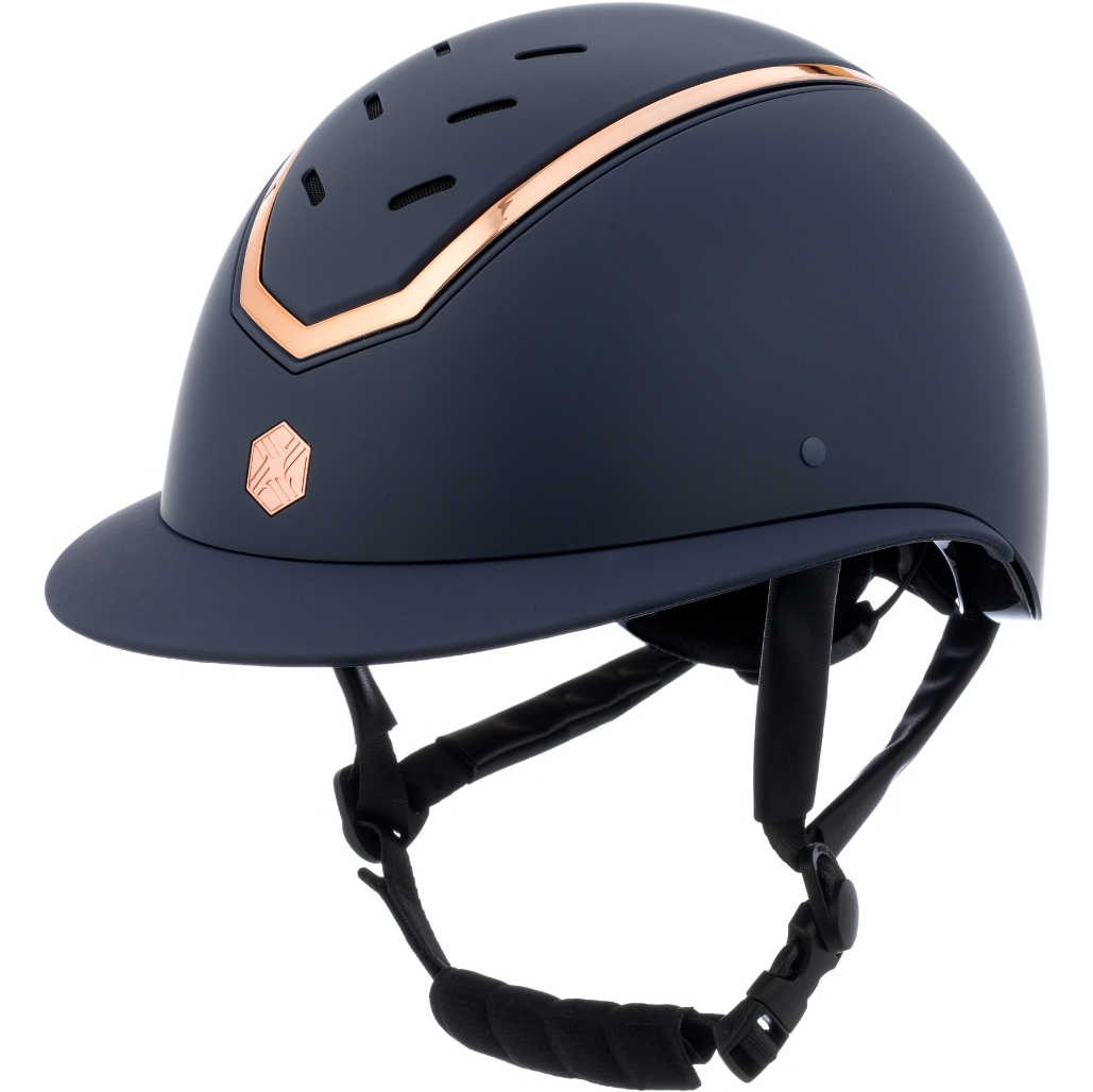 2025 Charles Owen Kylo Breed Peak Rijhelm KYLOW - Navy Matte / Rose Gold